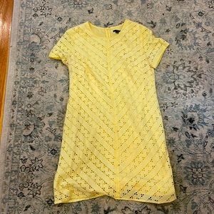 Ann Taylor yellow linen short dress.